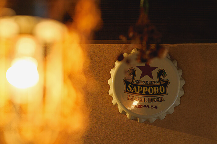 ビールの蓋オブジェ